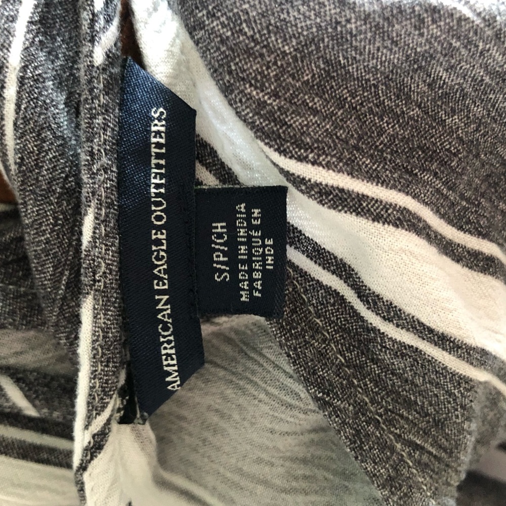 Gray Striped American Eagle Romper - Picture 4 of 6